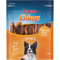Produktbild von Rocco Chings Double Belohnungssnack Huhn Lamm Rind ohne Farb- und Aromastoffe und ohne Zucker 12 x 200 g - 12 x 200 g