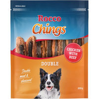 Produktbild von Rocco Chings Double Belohnungssnack Huhn und Rind 12 x 200 g ohne Farb- und Aromastoffe und ohne Zucker - 12 x 200 g
