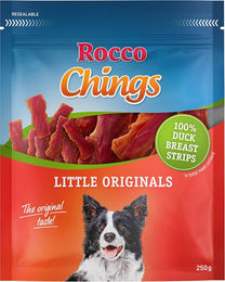 Produktbild von Rocco Chings Little Originals Hundetrockenfleisch Entenbrust in kurzen Streifen getreidefrei 4 x 250 g