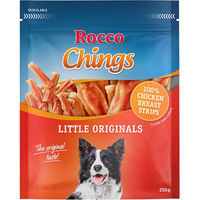 Produktbild von Rocco Chings Little Originals Hundetrockenfleisch Hühnerbrust in kurzen Streifen getreidefrei 4 x 250 g - 4 x 250 g