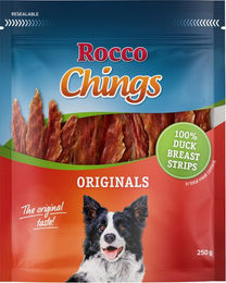 Produktbild von Rocco Chings Originals Getreidefreies Trockenfleisch Entenbrust in Streifen 250 g