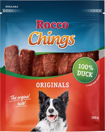 Produktbild von Rocco Chings Originals Getrocknete Entenbrust Filets Getreidefrei 4 x 250 g - 4 x 250 g