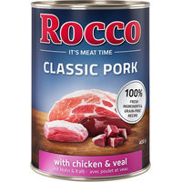 Produktbild von Rocco Classic Hundefutter Adult Huhn & Kalb mit Schwein getreidefrei 6 x 400g - 6 x 400 g