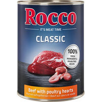Produktbild von Rocco Classic Hundefutter Adult Rind mit Geflügel Stückchen in Sauce Getreidefrei 24 x 400 g - 24 x 400 g