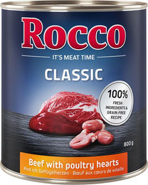 Produktbild von Rocco Classic Hundefutter Adult Rind mit Geflügelstückchen in Sauce Getreidefrei 6 x 800 g - 6 x 800 g
