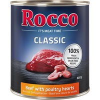Produktbild von Rocco Classic Hundefutter Adult Rind mit Geflügelstückchen in Sauce Getreidefrei 6 x 800 g - 6 x 800 g