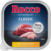 Produktbild von Rocco Classic Hundefutter Adult Rind mit Huhn Stückchen in Sauce Getreidefrei 9 x 300 g - 9 x 300 g