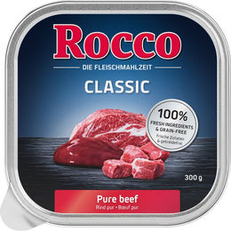 Produktbild von Rocco Classic Hundefutter Adult Rind pur Stückchen in Sauce getreidefrei 9 x 300 g - 9 x 300 g