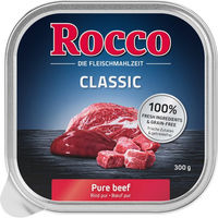 Produktbild von Rocco Classic Hundefutter Adult Rind pur Stückchen in Sauce getreidefrei 9 x 300 g - 9 x 300 g