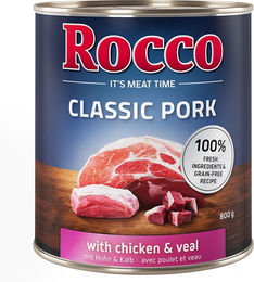 Produktbild von Rocco Classic Hundefutter Adult Schwein Huhn Kalb Getreidefrei 6 x 800 g - 6 x 800 g