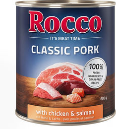 Produktbild von Rocco Classic Hundefutter Adult Schwein Huhn Lachs Getreidefrei 6 x 800 g - 6 x 800 g