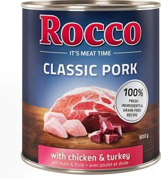 Produktbild von Rocco Classic Hundefutter Adult Schwein Huhn Pute Getreidefrei 6 x 800 g - 6 x 800 g