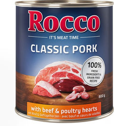Produktbild von Rocco Classic Hundefutter Adult Schwein Rind und Geflügel getreidefrei 6 x 800 g - 6 x 800 g