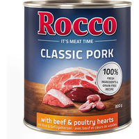 Produktbild von Rocco Classic Hundefutter Adult Schwein Rind und Geflügel getreidefrei 6 x 800 g - 6 x 800 g