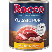 Produktbild von Rocco Classic Hundefutter Adult Schwein Rind und Huhn getreidefrei 6 x 800 g - 6 x 800 g