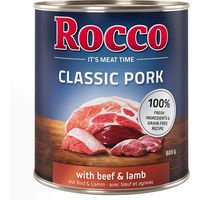 Produktbild von Rocco Classic Hundefutter Adult Schwein Rind und Lamm getreidefrei 6 x 800 g - 6 x 800 g