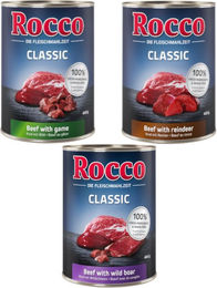 Rocco Classic Hundefutter Adult Wild-Mix Rind Rentier Wildschwein getreidefrei 24 x 400 g - 24 x 400 g – Bild 1 von 1