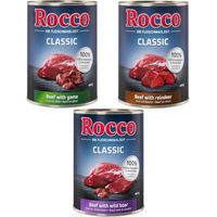 Produktbild von Rocco Classic Hundefutter Adult Wild-Mix Rind Rentier Wildschwein getreidefrei 24 x 400 g - 24 x 400 g
