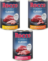 Rocco Classic Probiermix Hund Adult Geflügel-Mix mit Rind Huhn und Pute getreidefrei 6 x 400 g – Bild 1 von 1