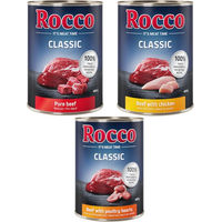 Produktbild von Rocco Classic Probiermix Hund Adult Getreidefrei mit hohem Fleischanteil 6 x 400 g - 6 x 400 g