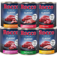 Produktbild von Rocco Classic Probiermix Hund Adult Getreidefrei mit hohem Fleischanteil 6 x 800 g Dose