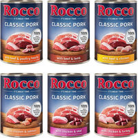 Produktbild von Rocco Classic Probiermix Hund Adult Stückchen in Sauce Getreidefrei 6 x 400 g - 6 x 400 g