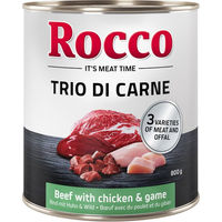 Produktbild von Rocco Classic Trio di Carne Hundefutter Adult Ragout mit Rind, Huhn und Wild getreidefrei 6 x 800 g - 6 x 800 g