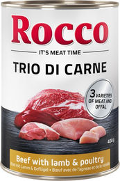 Produktbild von Rocco Classic Trio di Carne Hundefutter Adult Ragout mit Rind Lamm und Geflügel Getreidefrei 6 x 400 g - 6 x 400 g