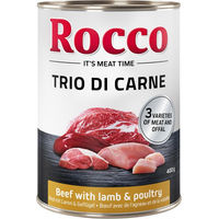 Produktbild von Rocco Classic Trio di Carne Hundefutter Adult Ragout mit Rind Lamm und Geflügel Getreidefrei 6 x 400 g - 6 x 400 g