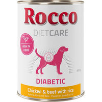 Produktbild von Rocco Diet Care Diabetic Hund Futter Huhn & Rind mit Reis 24 x 400g Veterinärdiät - 24 x 400 g