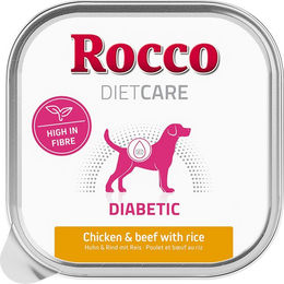 Produktbild von Rocco Diet Care Diabetic Hund Huhn & Rind mit Reis Veterinärdiät Adult 20 x 150g - 20 x 150 g