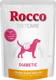Produktbild von Rocco Diet Care Diabetic Hund Nassfutter Huhn & Rind mit Reis Adult 6 x 300 g - 6 x 300 g
