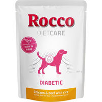 Produktbild von Rocco Diet Care Diabetic Hund Nassfutter Huhn & Rind mit Reis Adult 6 x 300 g - 6 x 300 g