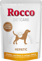 Produktbild von Rocco Diet Care Hepatic Hund Nassfutter Huhn mit Haferflocken und Hüttenkäse Veterinärdiät 6 x 300 g - 6 x 300 g