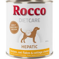 Produktbild von Rocco Diet Care Hepatic Hundefutter Huhn mit Haferflocken und Hüttenkäse Adult 12 x 800 g - 12 x 800 g