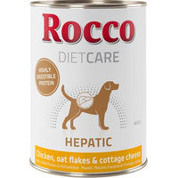 Produktbild von Rocco Diet Care Hepatic Hundefutter Huhn mit Haferflocken und Hüttenkäse Adult 6 x 400 g - 6 x 400 g
