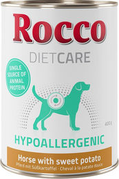 Produktbild von Rocco Diet Care Hypoallergen Hundefutter Pferd Stückchen in Sauce Adult 24 x 400 g
