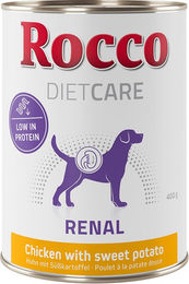 Produktbild von Rocco Diet Care Renal Hund Nassfutter Huhn mit Rind und Süßkartoffel Stückchen in Sauce Adult 24 x 400 g - 24 x 400 g