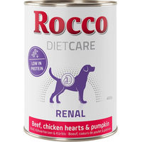 Produktbild von Rocco Diet Care Renal Hund Nassfutter Rind mit Hühnerherzen und Kürbis Adult 24 x 400 g - 24 x 400 g