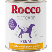 Produktbild von Rocco Diet Care Renal Hundefutter Huhn mit Süßkartoffel Stückchen in Sauce Adult 24 x 800 g mit niedrigem Phosphorgehalt - 24 x 800 g
