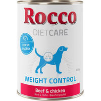 Produktbild von Rocco Diet Care Weight Control Hundefutter Adult Rind und Huhn getreidefrei 24 x 400 g - 24 x 400 g