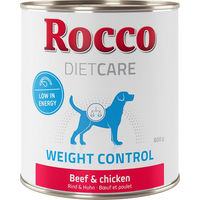 Produktbild von Rocco Diet Care Weight Control Nassfutter für Hunde Adult Rind und Huhn getreidefrei 12 x 800 g - 12 x 800 g