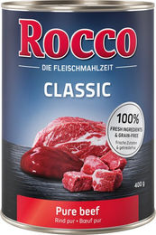 Produktbild von Rocco Hundefutter Classic Rind pur Stückchen in Sauce Getreidefrei Adult 400 g - 400 g