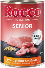 Rocco Hundefutter Senior Geflügel Stückchen in Sauce mit hohem Fleischanteil 6 x 400 g - 6 x 400 g – Bild 1 von 1