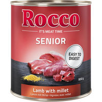 Produktbild von Rocco Hundefutter Senior Lamm mit Stückchen in Sauce 6 x 800 g Monoprotein mit hohem Fleischanteil - 24 x 800 g