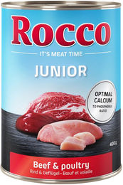 Produktbild von Rocco Junior Hundefutter Geflügel mit Rind 24 x 400 g - 24 x 400 g