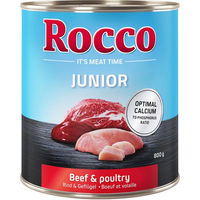 Produktbild von Rocco Junior Hundefutter Geflügel mit Rind 6 x 800 g - 6 x 800 g