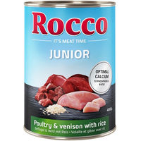 Produktbild von Rocco Junior Hundefutter Geflügel mit Wild und Reis 24 x 400 g - 24 x 400 g