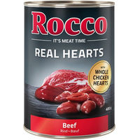 Produktbild von Rocco Real Hearts Hundefutter Adult Rind Stückchen in Sauce Getreidefrei 6 x 400 g - 6 x 400 g