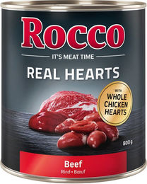 Produktbild von Rocco Real Hearts Hundefutter Adult Rind und Huhn mit hohem Fleischanteil getreidefrei 6 x 400 g - 6 x 400 g